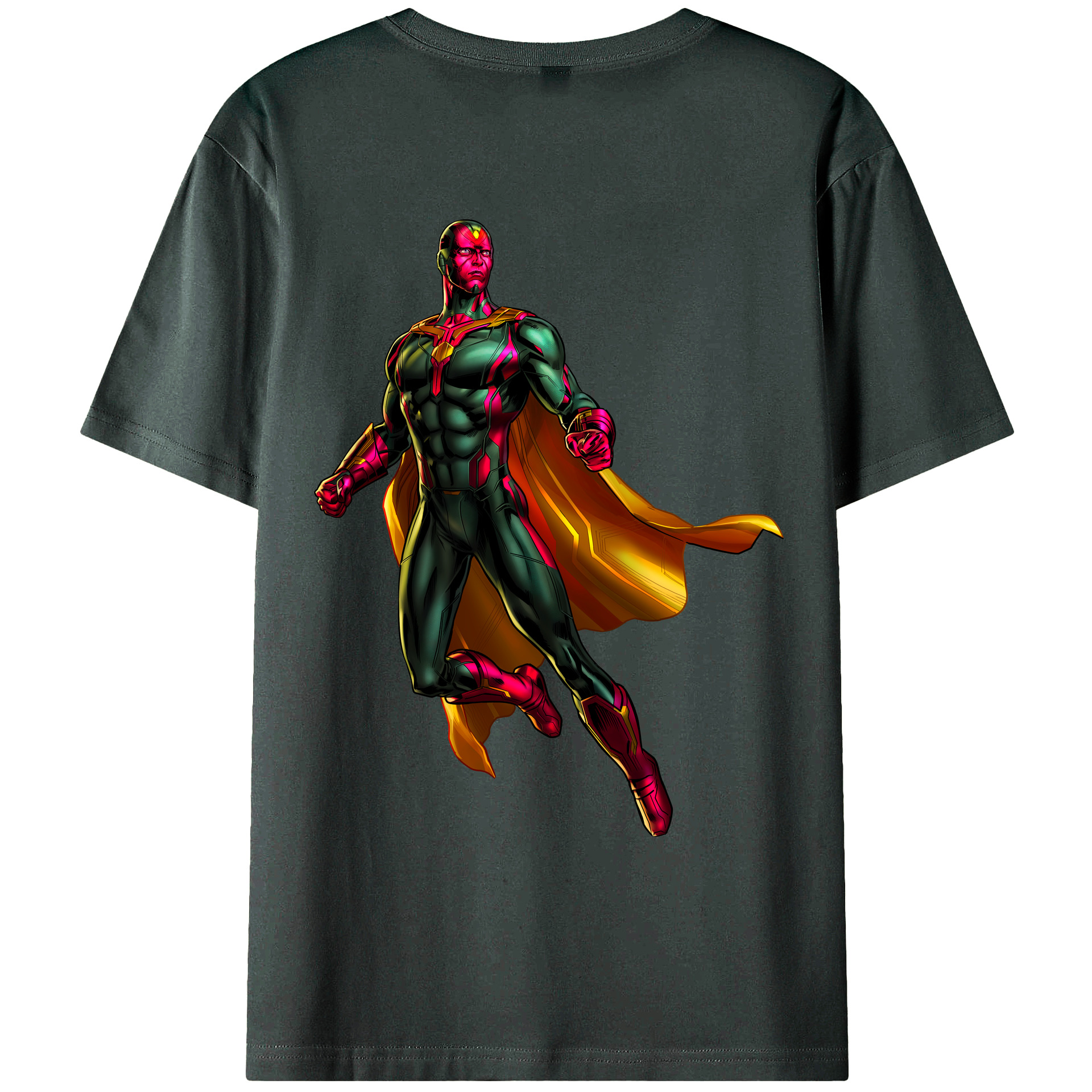 （画像用） アベンジャーズ The Avengers 綿100％ メンズ半袖Tシャツ（バックプリント） 通気性